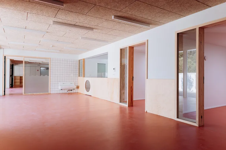 Vue de l'intérieur du projet de Walcourt CPAS