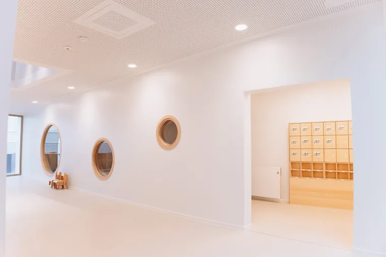 Vue de l'intérieur de la crèche de Cuesmes