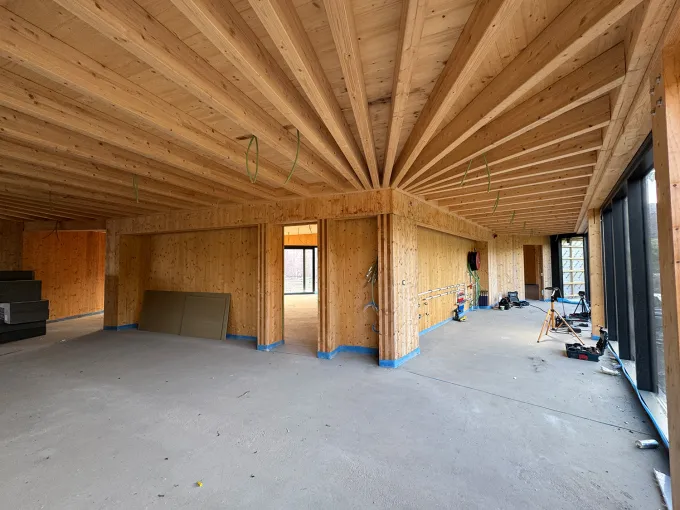 Vue de l'intérieur du chantier de La Louvière Bocage