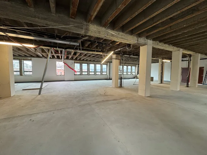 Vue de l'intérieur du chantier de Namur UCL